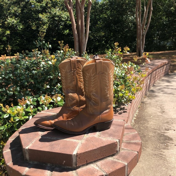 Nocona Cowboy Boots Brown 10B - Picture 1 of 14
